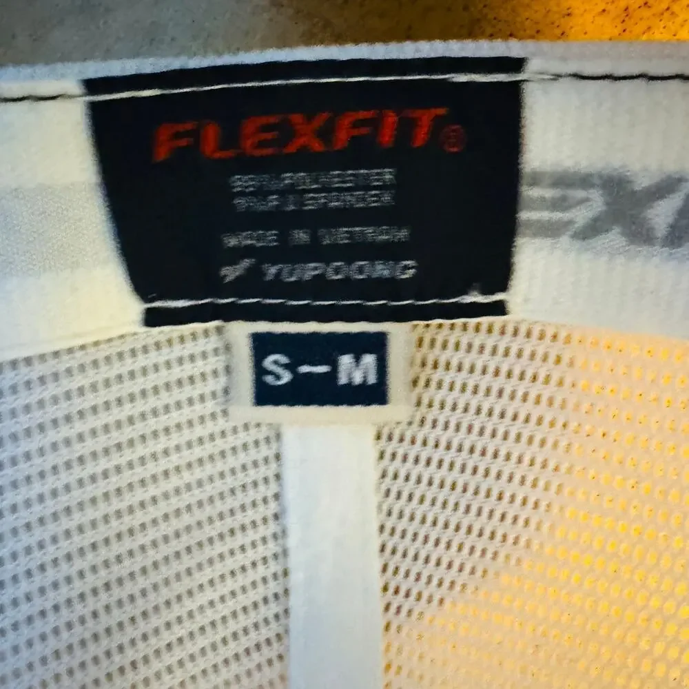 NFL Carolina Panthers Mesh Flexfit Black White Trucker Baseball Hat Small Medium